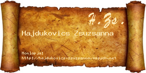 Hajdukovics Zsuzsanna névjegykártya